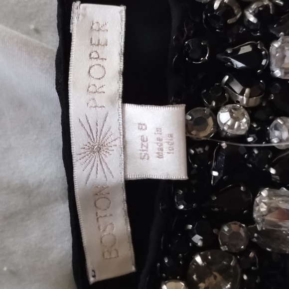 NWT Boston proper size 8 black sequin and Fringe flapper dress - Picture 5 of 8